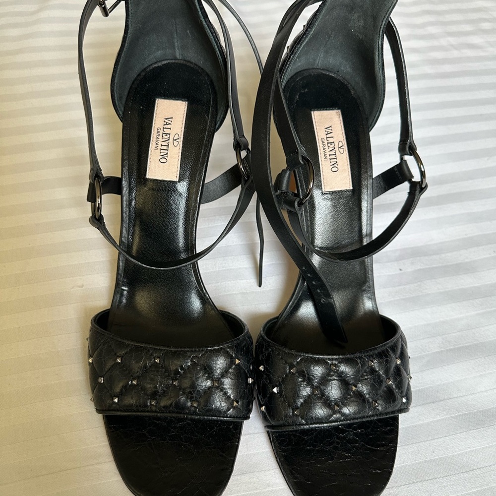 Valentino Quilted Black Heels